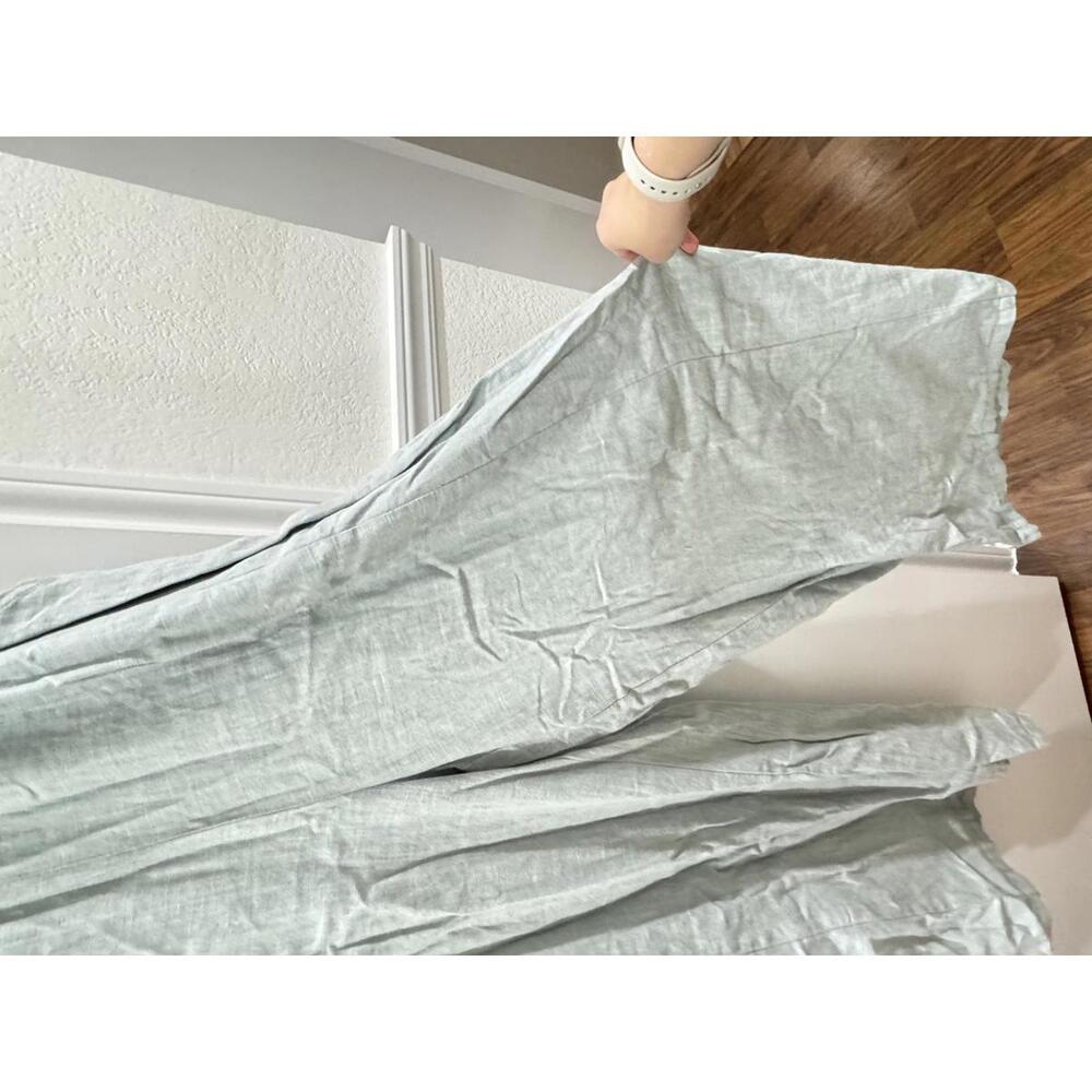 NWT Free People Drifting Dreams Sea Mist Blue Linen Jumpsuit- Size Small - Picture 6 of 9